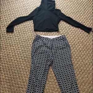 Capri summer pants with free cropped t neck